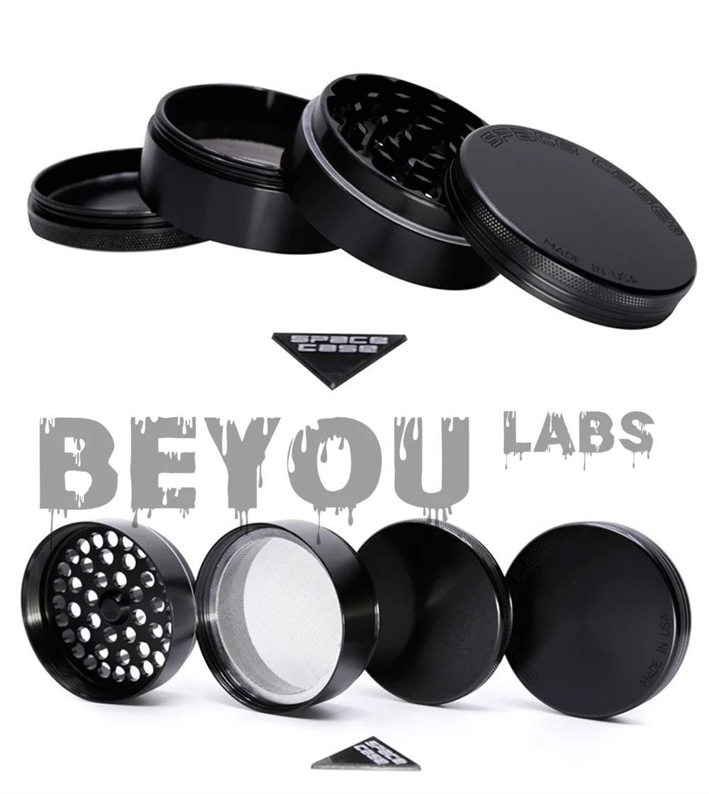 63mm Herb Grinder Tobacco Aluminum Crushes 4 Layer Black Blank Grinders Grass Spices Grinders Smoking Accessories Custom Logo