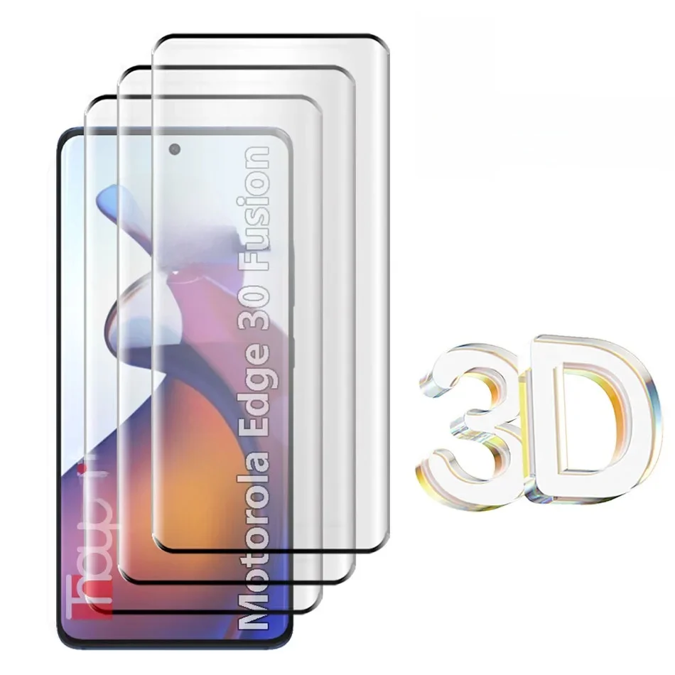 3 szt. Szkło hartowane 3D do Motorola Edge 30 Fusion Screen Protector Full Cover Film do Moto Edge30 Fusion Glass — zdjęcie produktu 7