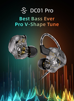 CCZ DC01 PRO Best Bass Ever Earphones With 4N OFC Detachable IEM In Ear Monitor Headphones Wired Gaming Noise Canceling Headset
