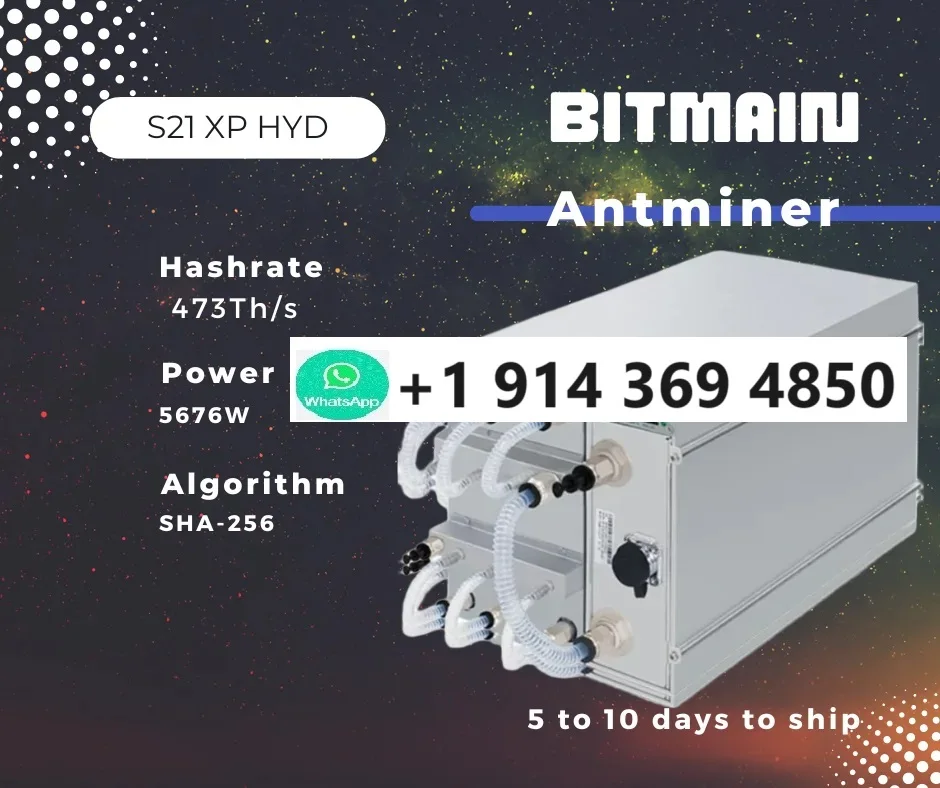 A1 WHOLESALES PRICE NEW Bitmain Antminer S21 XP Hydro (473TH/s) New