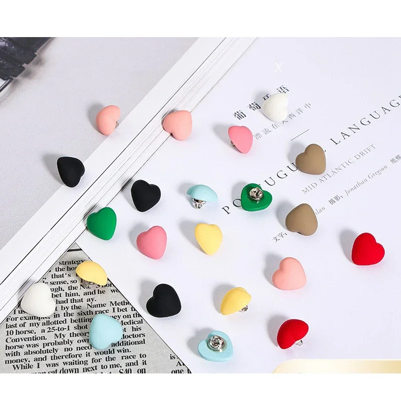 5Pcs/Lot Cute Love Mini Heart Buttons Luxury Decorative Sewing Accessories Needlework Children's For Clothing Coat Kids Shirts