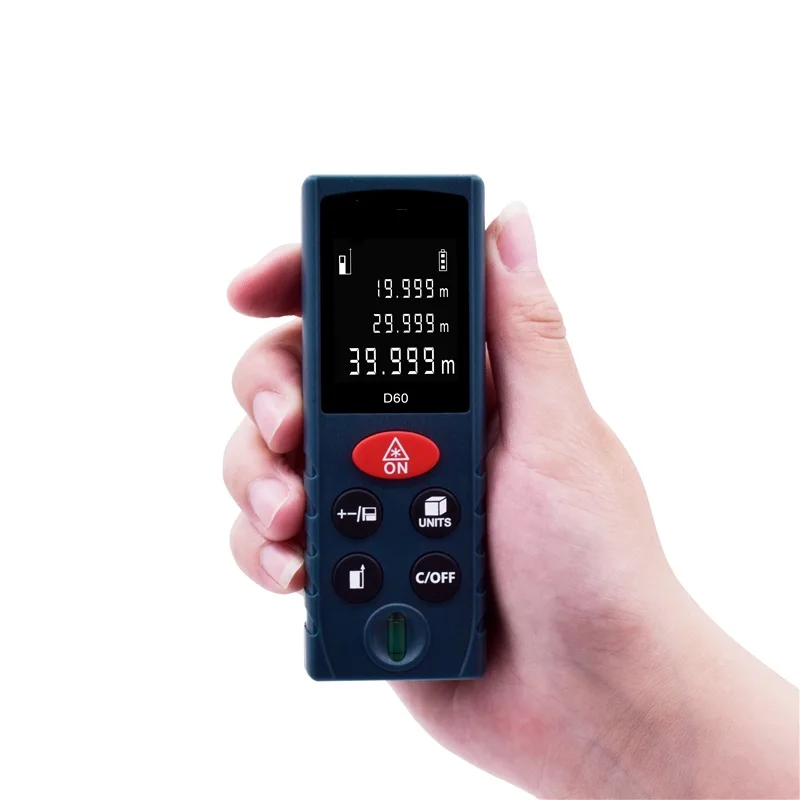 Heipoe 60m 80m 100m Digital Laser Distance Meter Measuring Area, Volume, Pythagorean theorem Laser Rangefinder With LCD