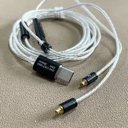 CX31993 decoding USBC Headphone Upgrade Cables Silver-Plated Type C To MMCX Pin Three-Key Wire Control Solution Cable