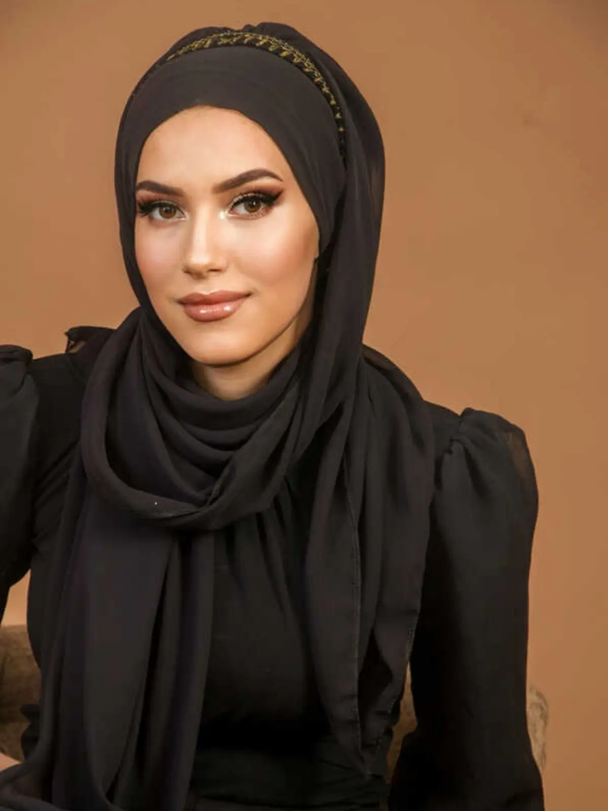 Shawl for Evening Dress with Accessories Ready-made Elegant Women Fashion Muslim Prayer Hat Hijab Islamic Seasonal Stylish