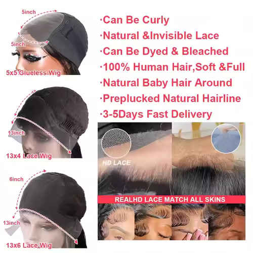 300 Density 30 36 Inch Body Wave Lace Frontal Human Hair Wigs 13x6 13x4 Remy Transparent 5x5 Glueless Wig Lace Front Wig - Image 6