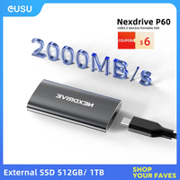 CUSU 20Gbps PSSD 512GB 1TB Portable SSD External Hard Drive USB3.2 Type C Mobile Solid State Disk for iPhone 16