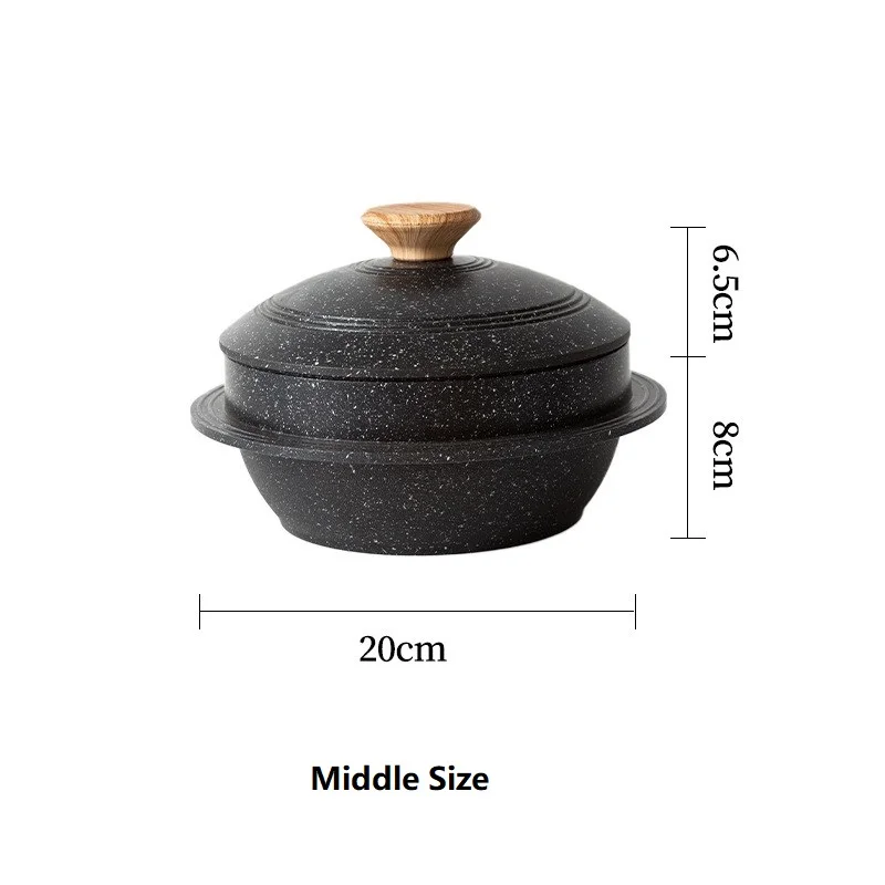 Medical Korea Stone Pot bowl Mixed Rice Stone Pot Nonstick Casserole Korean Cuisine Potted Rice Tableware Pots Cooking Soup