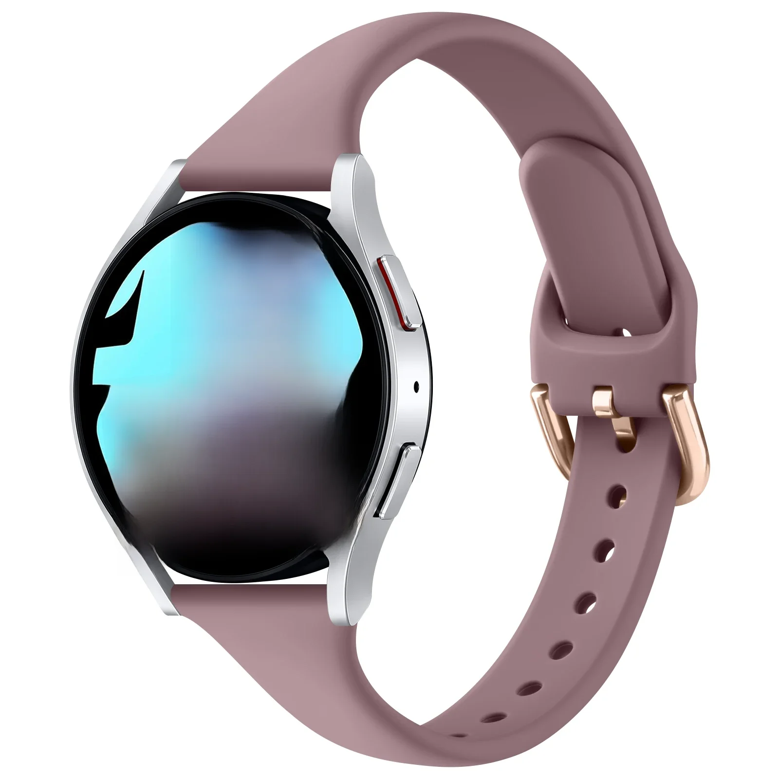 Smukły silikonowy pasek 20 mm do zegarka Samsung Galaxy Watch 6 5 40 mm/44 mm Klasyczny pasek 43 mm/47 mm do zegarka Huawei GT2 /GT3 42 mm — zdjęcie 2