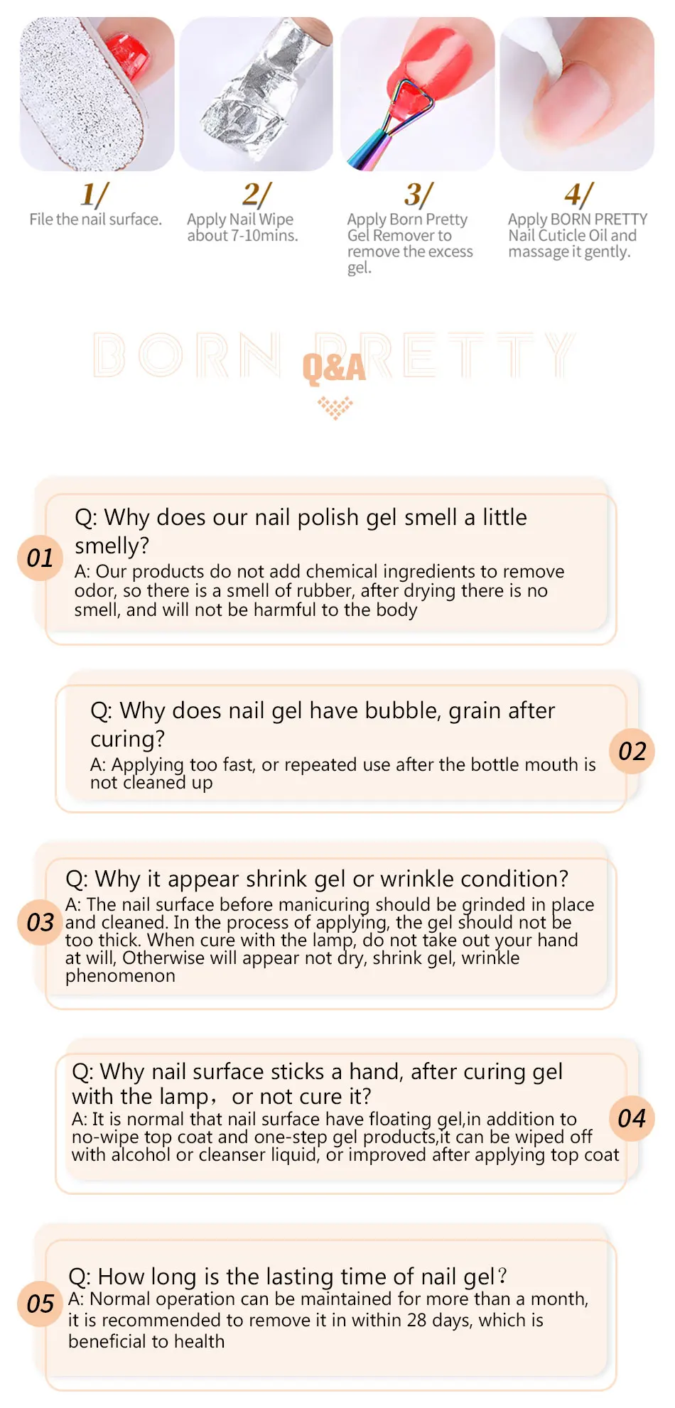 BORN PRETTY 15g Nail Tips Gel Nude Clear Transparent Nail Gel Soak Off UV LED Nail Art Gel Lack Funktion Gel Nagelverlängerung – Detail 8