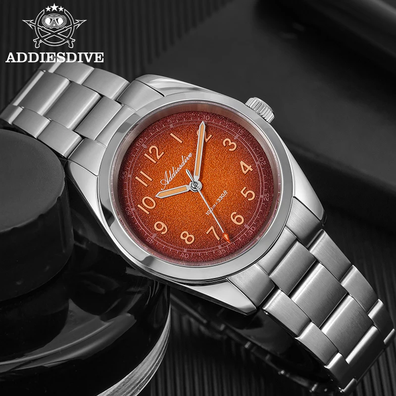 ADDIESDIVE 36mm Women Steel Watch Luxury 316l Stainless Steel Super Luminous 10Bar Waterproof Business Ladies Quartz Watches