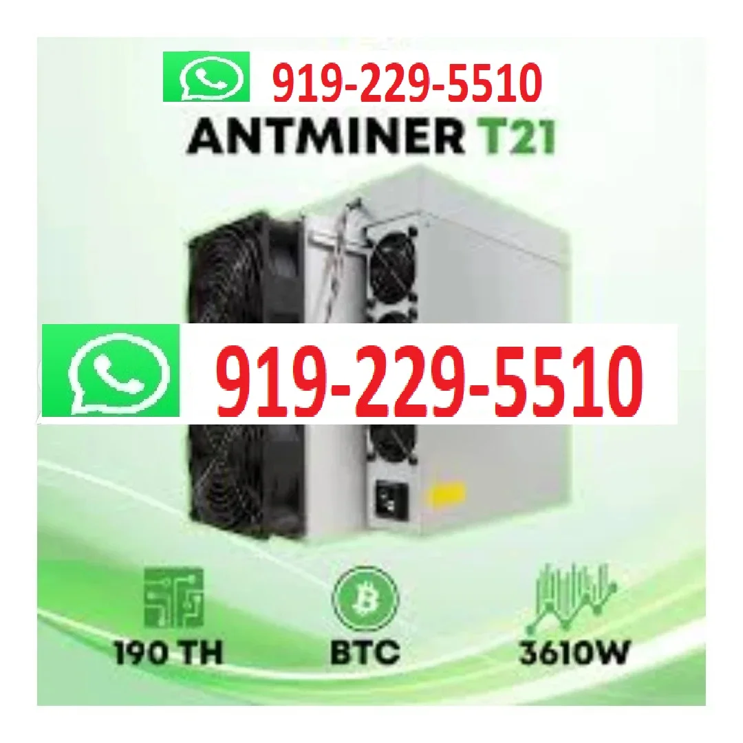 

Идеальная сделка, купи 5 получи 3 бесплатно, оригинальный новый Antminer T21 190T 3610 Вт, алгоритм раньше, главный Майнер биткоинов BTC