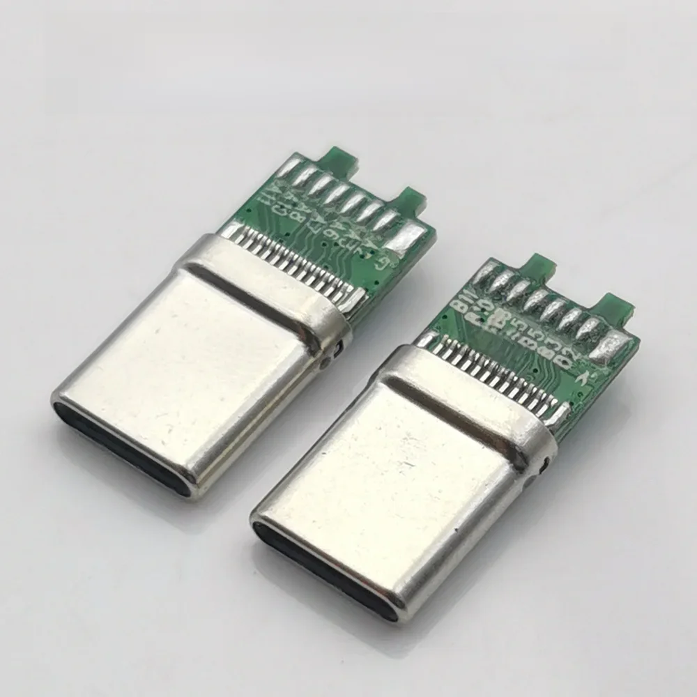 2-10 sztuk USB TYPE-C męskie złącze 24Pin płytka drukowana szybkie ładowanie drut spawalniczy wtyczka ładowania 16 złącza lutowane z kondensatorem 10NF — zdjęcie 2