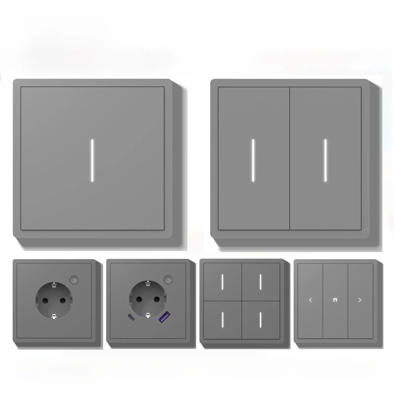 BSEED 1/2/3/4Gang 2Way Zigbee Smart Click Knop Schakelaar Smart EU Socket met AC Plastic Frame Werken Met Tuya Smart Leven Alexa - afbeelding 2