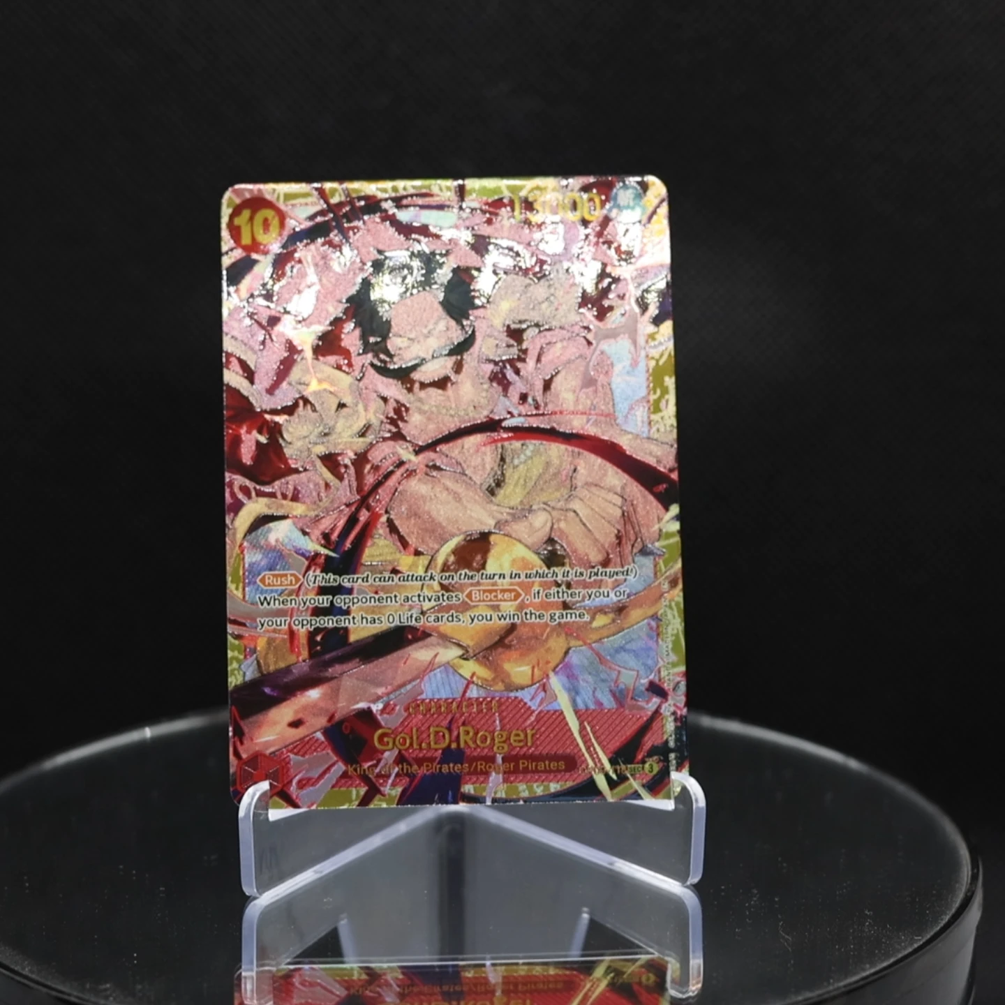 One Piece TCG OPCG English OP09-118 Gol.D.Roger Secret SEC Card 10 Cost Crocodile Textured Foil Card Anime Collectible Cards