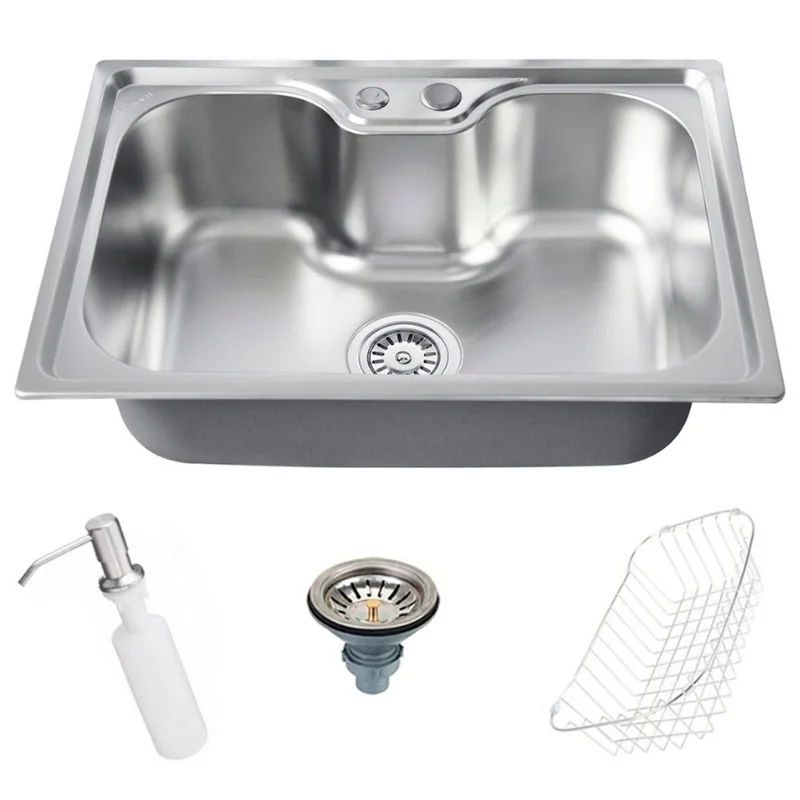 Cuba Gourmet Kitchen Stainless Steel Luxury Silver With Accessories 50x40 Cm Brinovar