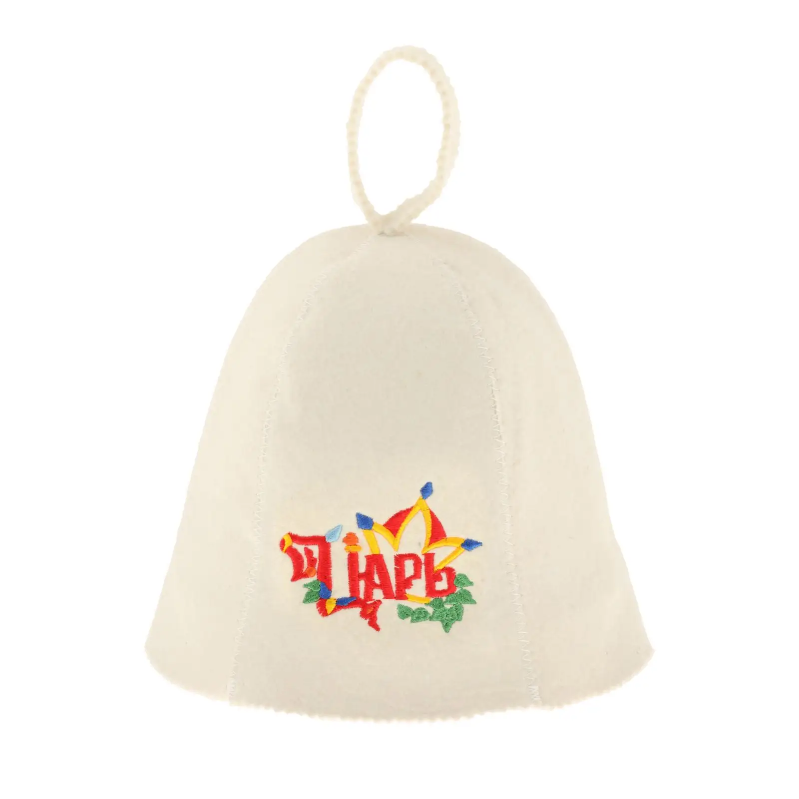 Felt Bath Hat Embroidered Helmet Saunahut Spa Hat Show Cap Protect Your Head from Heat for Sauna Russian Banya Shower Spa