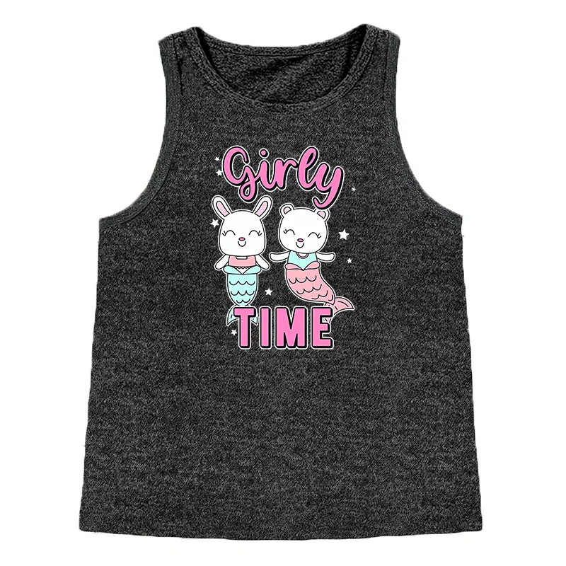 Cyirey Time Animal Cat Fashion Women's Safety Tank Top Loose O Neck Sleeveless Casual Women's Tank Top