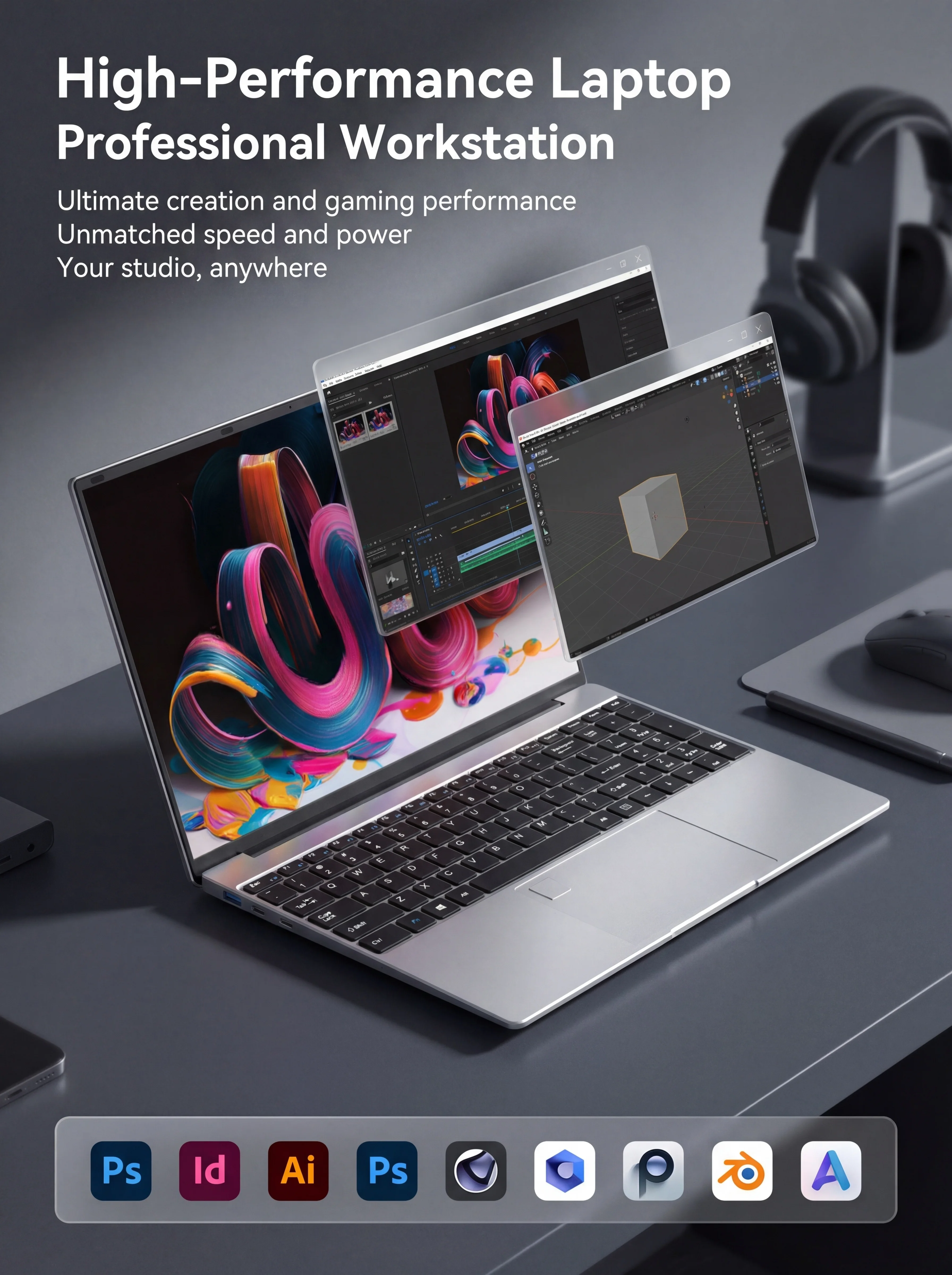 New computer portable LENO 15,6 inches, Processor Intel Core i9-9900, 32 GB RAM, 2 TB SSD, screen FHD 1920*1080, PC game ultra fine, Windows 11 Pro, computer desk portable for players