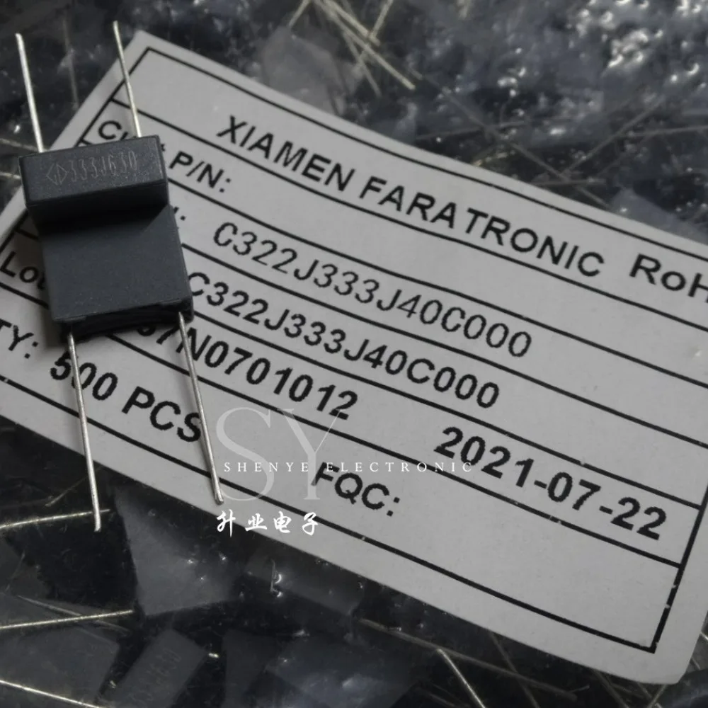 10pcs/lot Fara 0.033uf 630v 33nf 333 J Brand new 10mm film capacitor C322J333J40C000