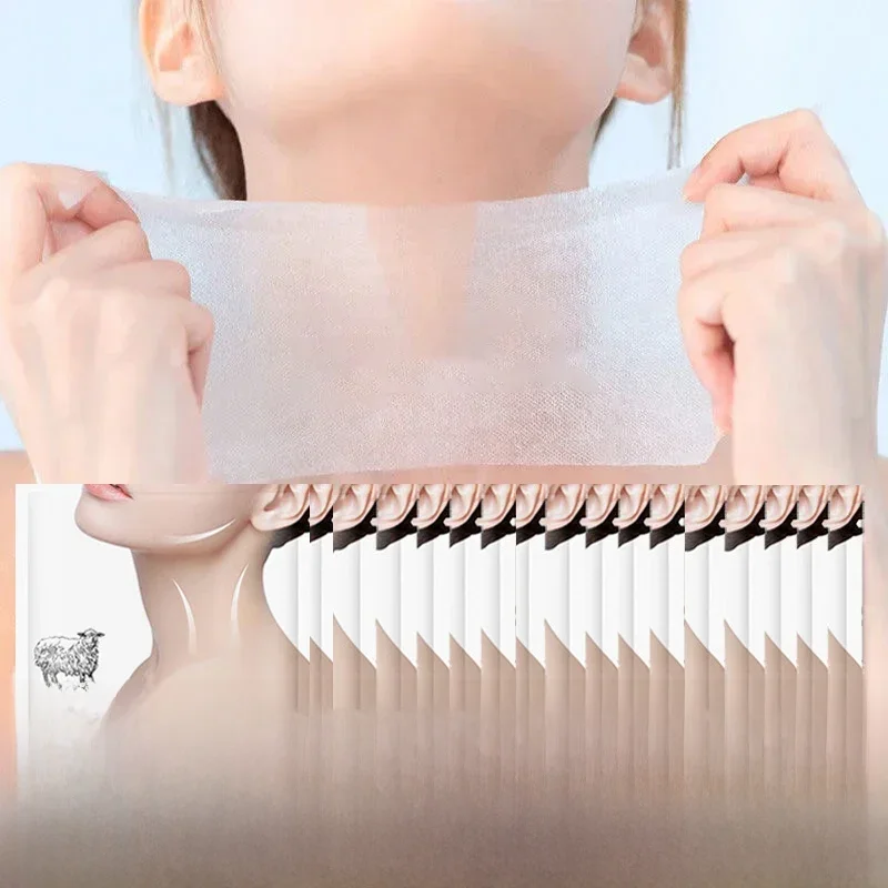 10 sztuk maska ​​na szyję z koziego mleka kolagen ujędrniający przeciwzmarszczkowy wybielanie Anti-aging maski Nech nawilżające piękno szyi pielęgnacja skóry — zdjęcie 2