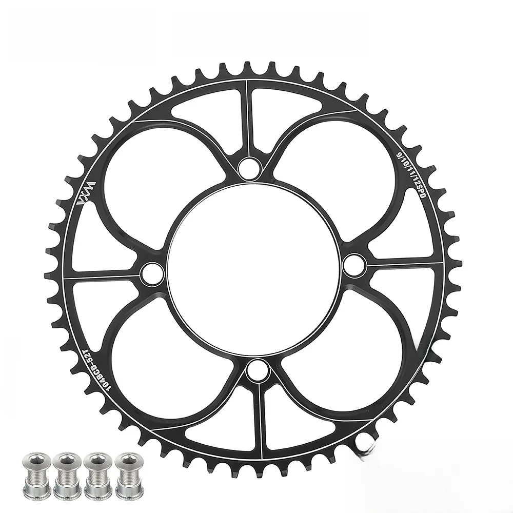 VXM 104BCD avec 4 boulons 40T 42T 44T 46T 48T 50T 52T roue à chaîne de vélo de montagne pédalier vtt plateau rond large étroit 104 BCD