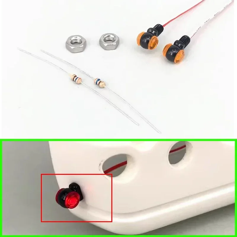 1 Paar LED Positielampjes Zijlichten voor 1/14 Tamiya RC Truck Auto Voor Scania Voor Volvo Voor Man DIY Onderdelen Speelgoed - afbeelding 2
