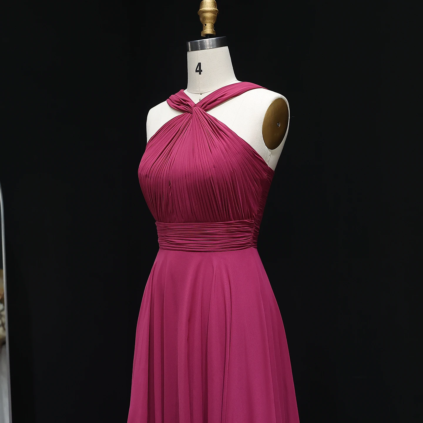 Sharon Said 2025 Simple Red Satin Halter Bridesmaid Dress High Quality Long Sheath Women Wedding Guest Gowns BS258 Customized