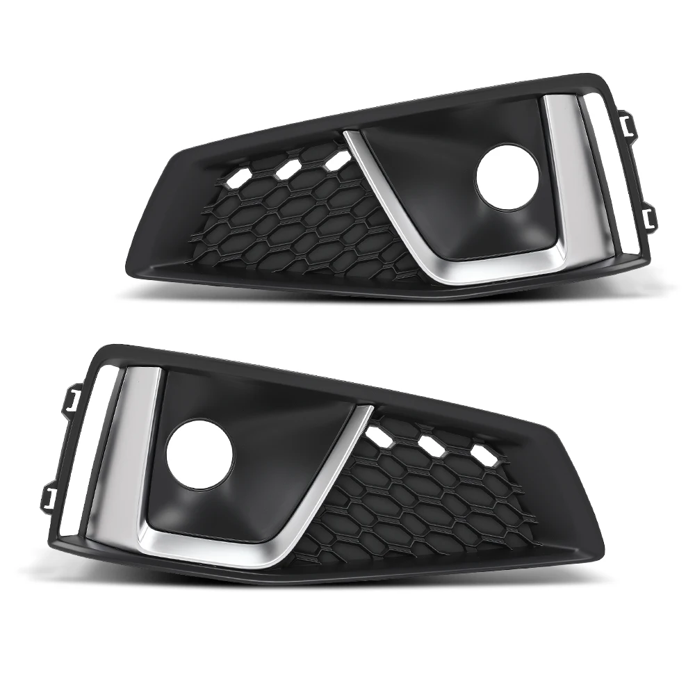 

Front Bumper Acc Hole Grille Cover Fit for Audi A4 2019 S-Line S4 8Wd807682J Abs Plastic Black Honeycomb Style Durable Sturdy