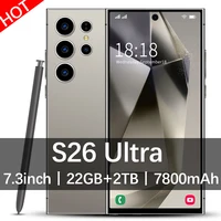 2026 HOT S26 Ultra nuevo 7.3HD edición Global Original tarjeta Dual inteligente 7800mAh batería función de reconocimiento Facial
