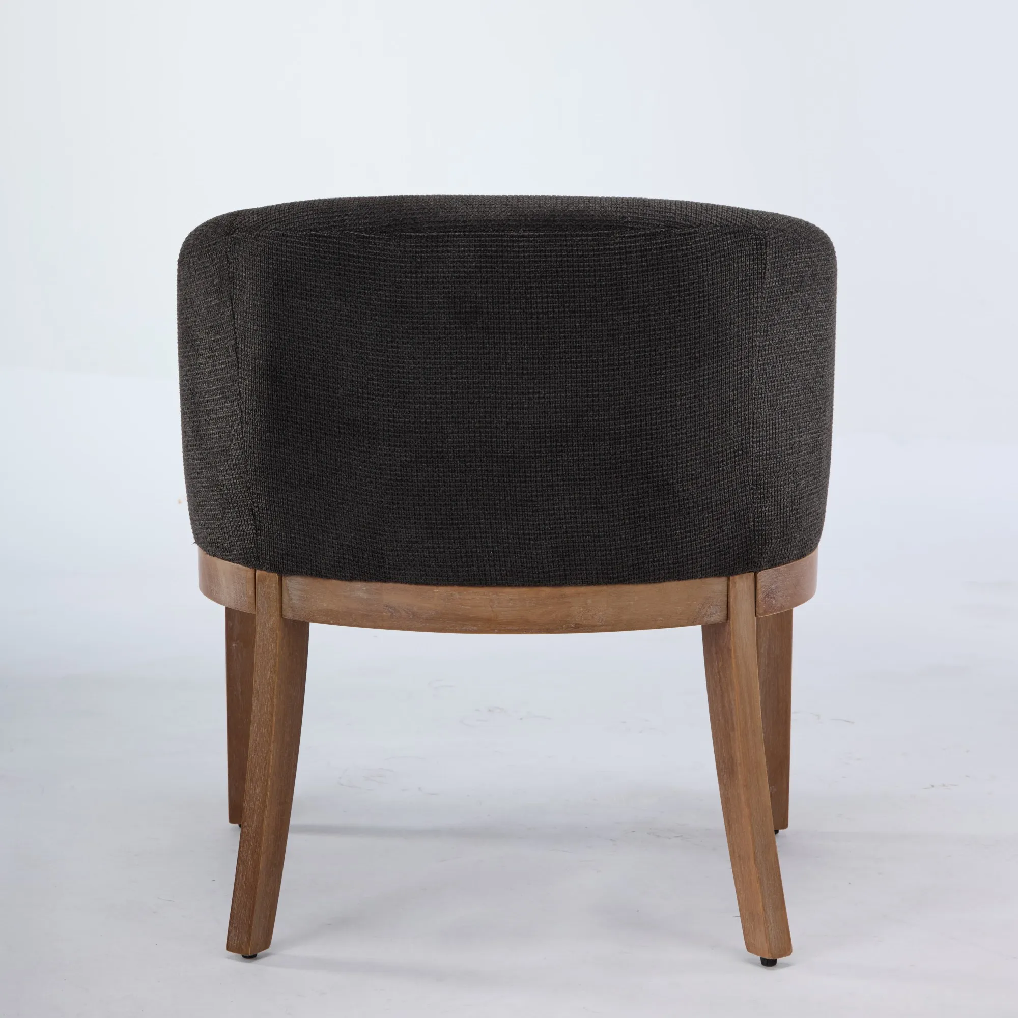 

Mid Century Modern Upholstered Barrel Dininhouse Linen Kitchen & Dining g Chairs with Arms,FarmRoom Chairs with Natural Hardwood