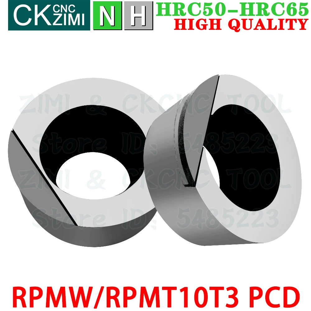 RPMW10T3 PCD RPMT10T3 PCD Diamond Inserts Milling Inserts Tools CNC Metal Lathe Indexable Tools RPMW RPMT 10 for Copper Aluminum