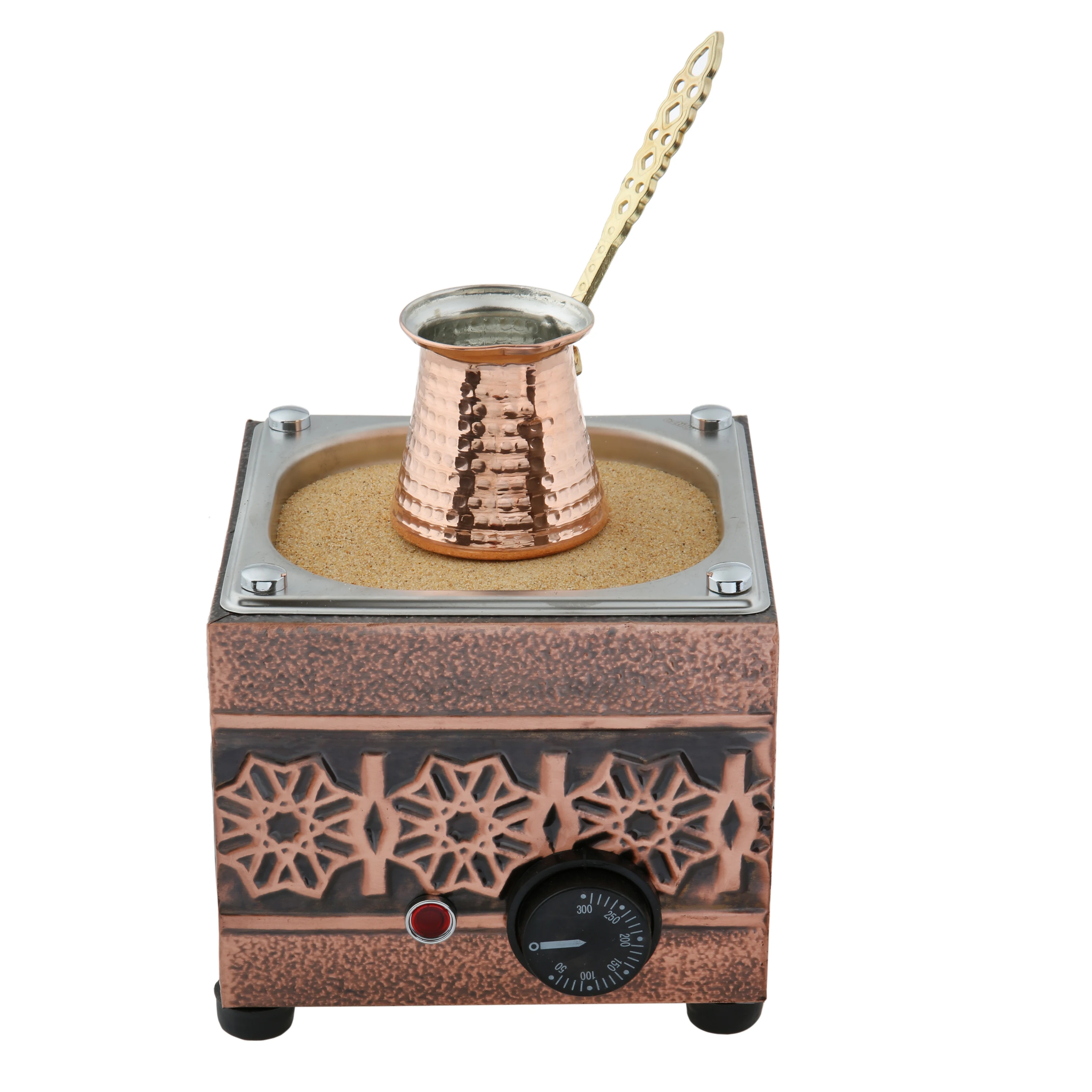 Authentic Turkish Copper Electric Hot Sand Coffee Maker Square Heater Machine 110V - 220V