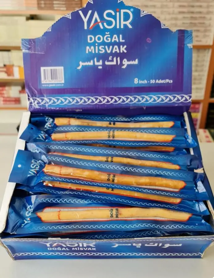 신선한 칫솔 무슬림 Miswak 천연 Siwak Arak 치아 클리너, 부드러운 친환경 브러시, 아랍어 터키어, 60 개