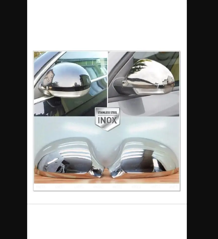 

For Vw Volkswagen Passat B6 Chrome Mirror Cover 2 Pieces 2005 To 2011 Stainless Steel - Chromium Styling Modify Stylish Hood