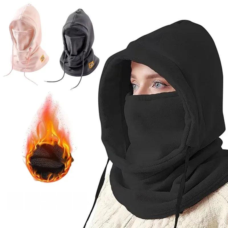 AliExpress Winter Warm Hat with Mask and Neck Warmer 4-in-1 Cold Resistant Windproof Head Cover Masked Hat Cycling Cold Weather Protection