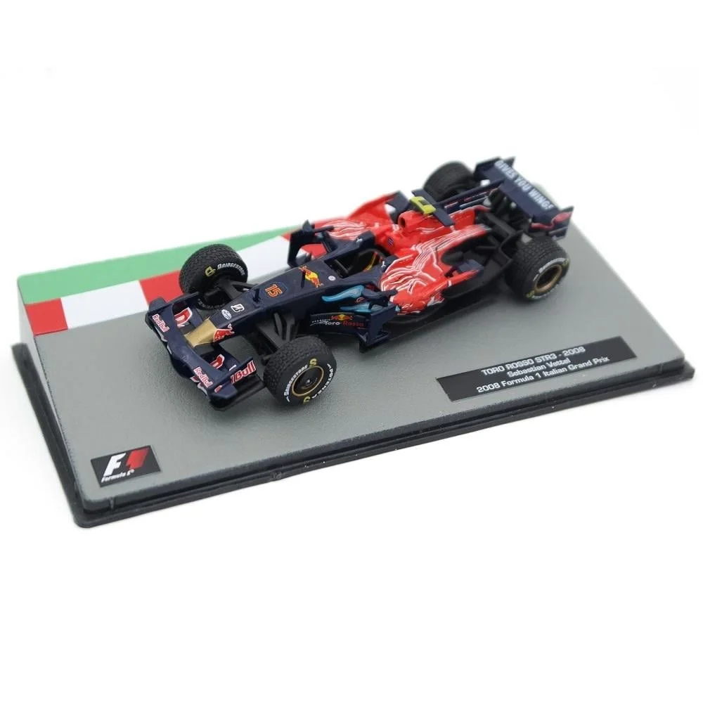 Salvat international motorsport racing Grand Prix car, 2008 German driver, 1:43 scale, miniature Diecast, Methacrylate showcase and identification Base