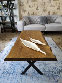 Mesa de centro de madera natural