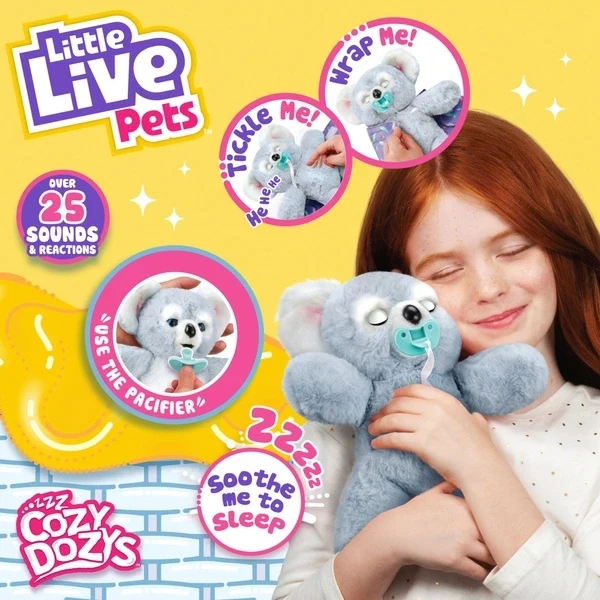 LITTLE LIVE PETS INTERACTIVE KOALA BEAR YOUR FRIEND COZY GETS KIP