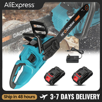 3500W Brushless Electric Saw 16 Inch Cordless Chainsaw Handheld Power Tools Woodworking Cutter For Makita 18V Battery