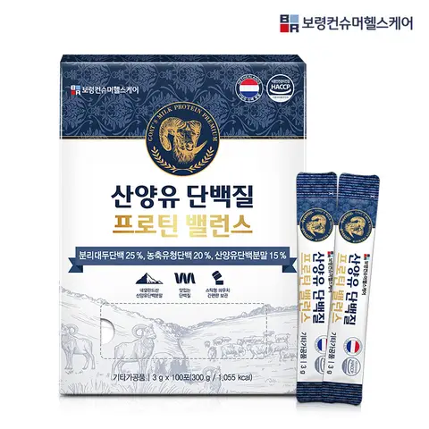 [보령] 산양유 단백질 프로틴 밸런스 100포 식물성 휴대용 단백질 건강식품