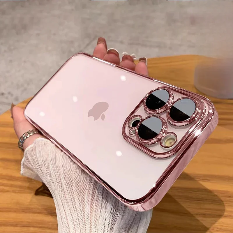 Transparente klare Silikon stoß feste Hülle für iPhone 15 14 13 12 11 Pro Max Plus XS XR X