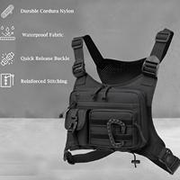 Men Women Chest Rig Bag Modern Fanny Pack Multifunctional Adjustable Strap Bag for Running Fishing Traveling Lightweight Outdoor
