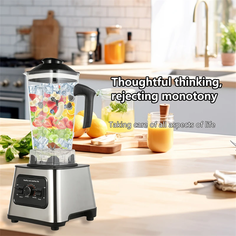 2.5L Electric Blender 6000W Powerful Mixer Juicer Smoothie Maker Table Blenders 2 in 1 Food Processor Ice Fruit Blender Mixer