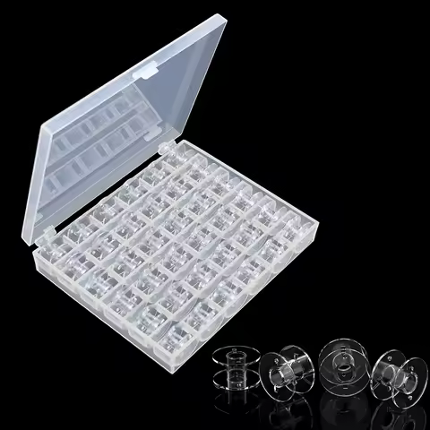 36 Grid Clear Spool Box Plastic Thread Bobbin Storage Case for Sewing Machine Bobbin Spool Storage Organizer Supplies