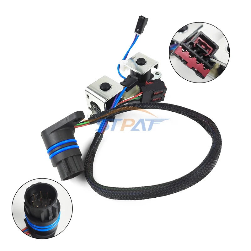 STPAT 42RE 46RE 47RE A500 A518 New Gearbox Solenoid Valve with Wiring Harness 52118500AB 22954C for JEEP Dodge Chrysler