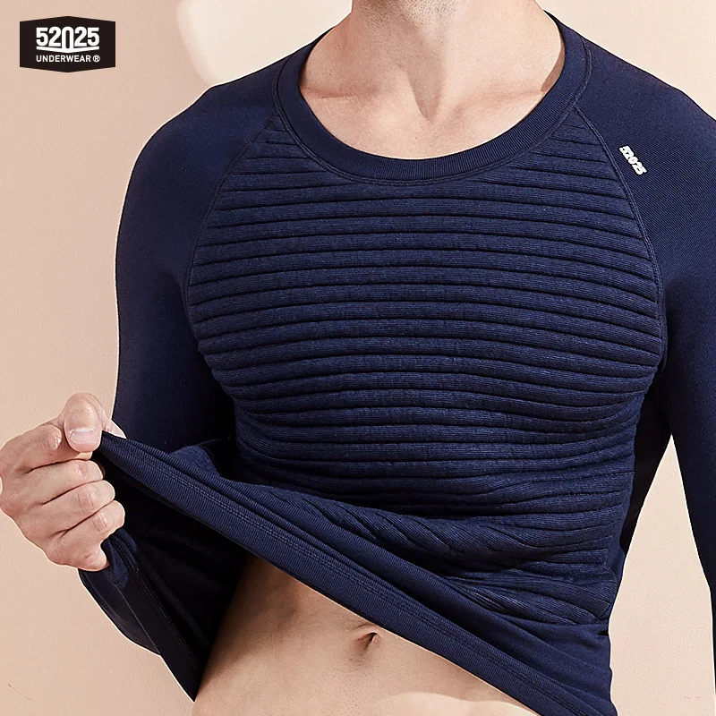 52025 Warm Cotton Thermal Underwear Men\'s Thermal Set Multilayer Warm Tubular Soft Cotton Winter Long Johns Winter Thermal Wear