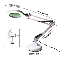 72LED 10X Illuminated Magnifying Foldable 360 ° Rotatable 3 Colors LED Magnifying Glass For Reading/Repair/Table Lamp/Skincare