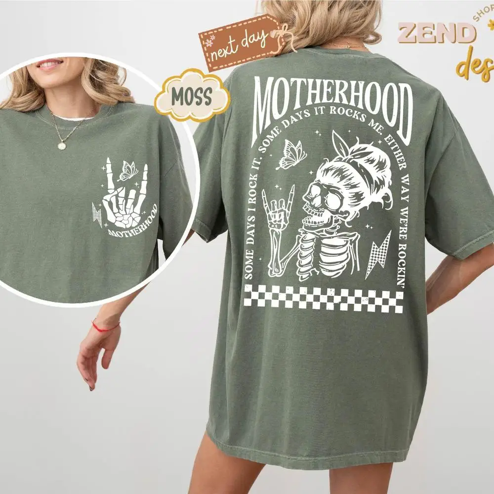 Vrouwen Katoenen T-shirt Moederschap Soms Ik Rock Het Soms Het Rotst Me Shirt Korte Mouw Mode Crop Tops