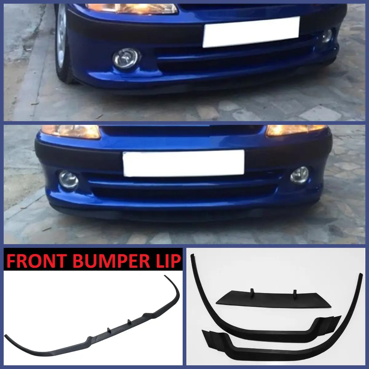 For Peugeot 106 GTI CUPRA R FRONT SPOILER BUMPER LIP Euro Spoiler Lip Universal 3 pcs Body Kit Splitter Car Accessories Styling