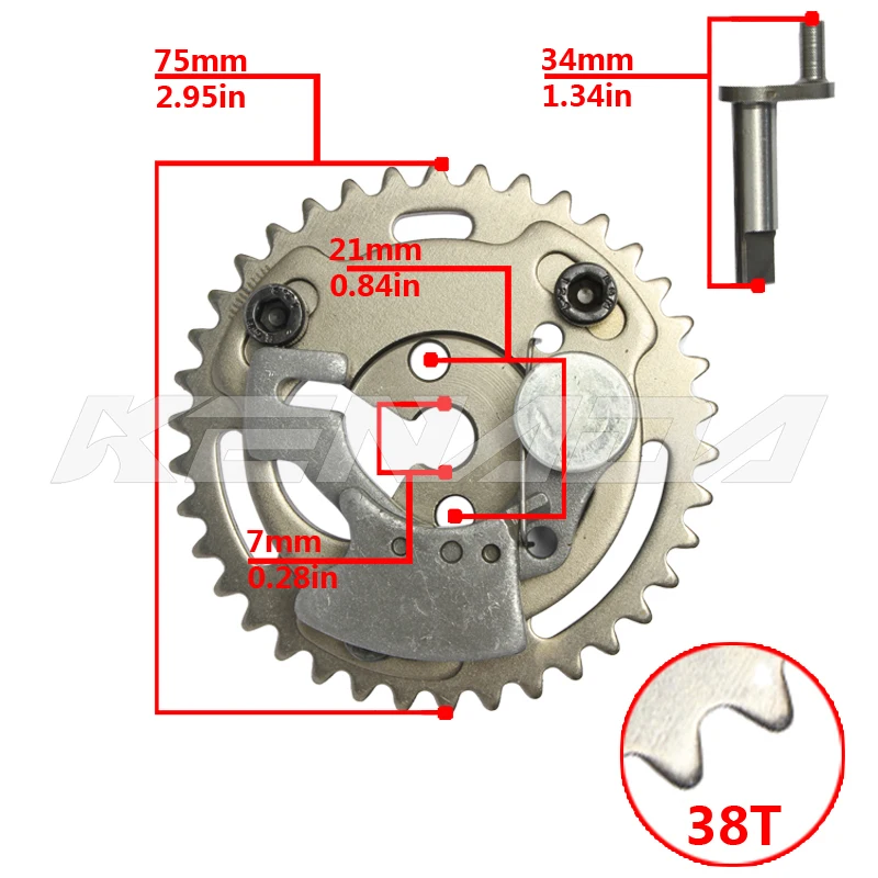 Motorcycle Timing Gear For Yamaha Y15 Lc135 Fz150i Spark 135 Sniper  150 Jupiter Mx Mew Mx King150 Vixion New Nmax Old Aerox 38T